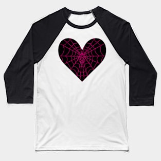 Spider Web Heart V3 Baseball T-Shirt